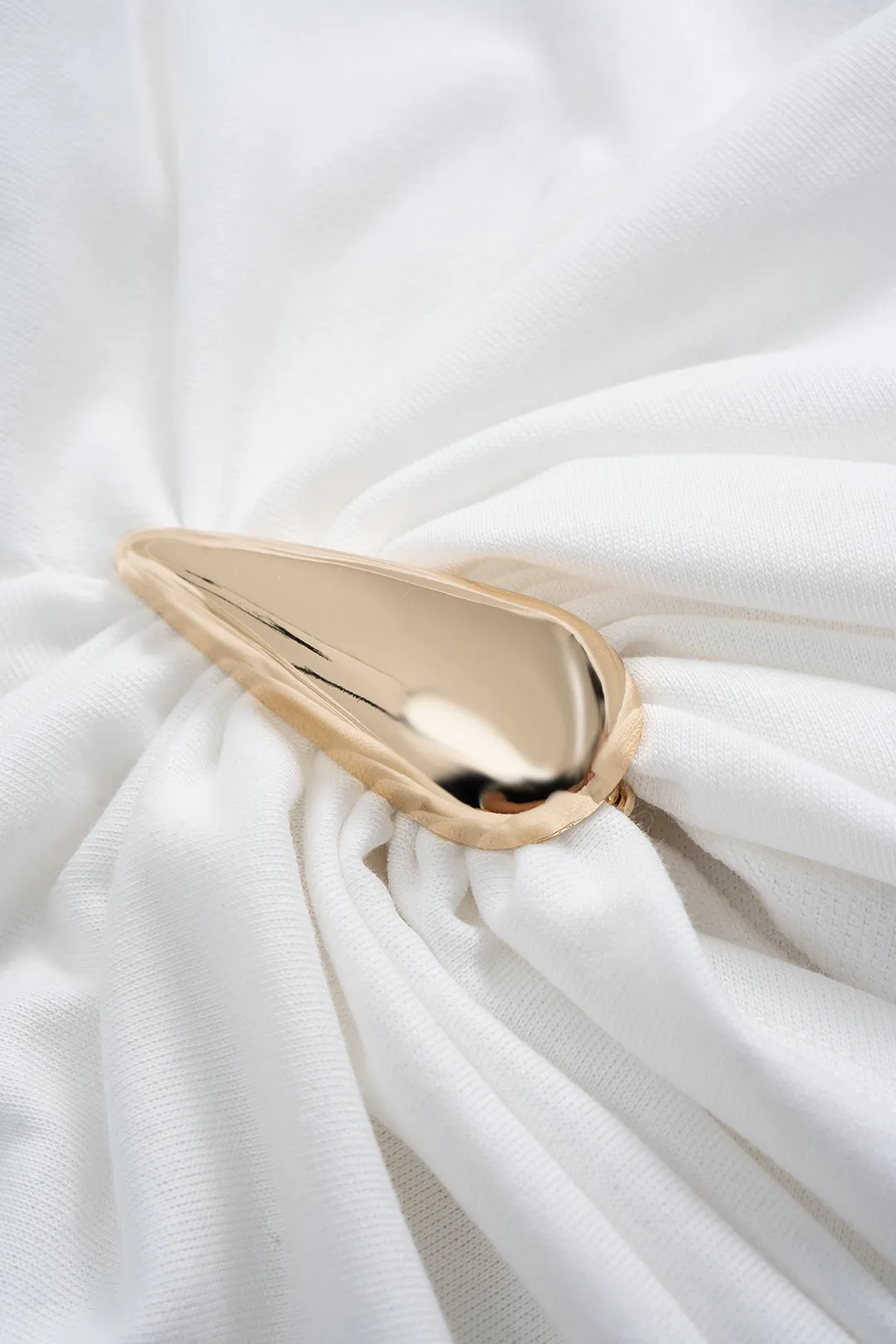 Ruched Metallic Decor Short Sleeve T-Shirt sold by Micas product image thumbnail 3