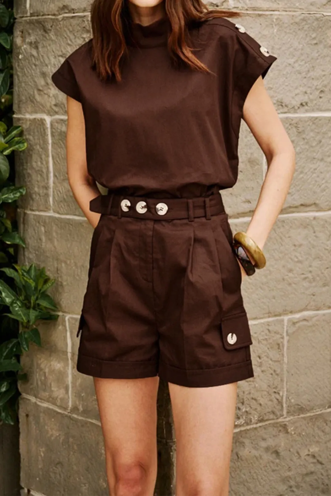 Button Detail Short Sleeve T-Shirt sold by Micas product image thumbnail 2