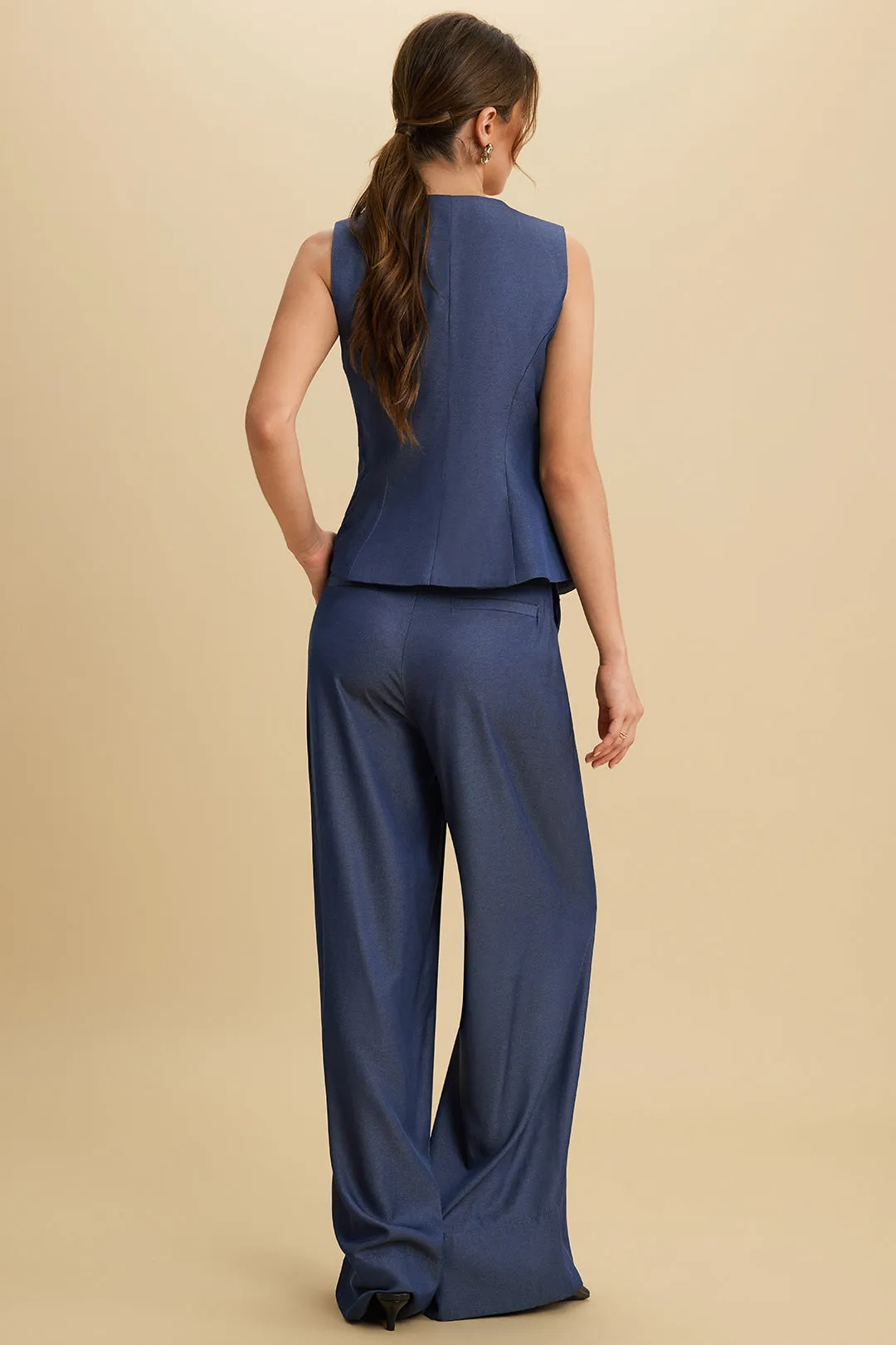Solid Button Zipper Trousers sold by Micas product image thumbnail 3