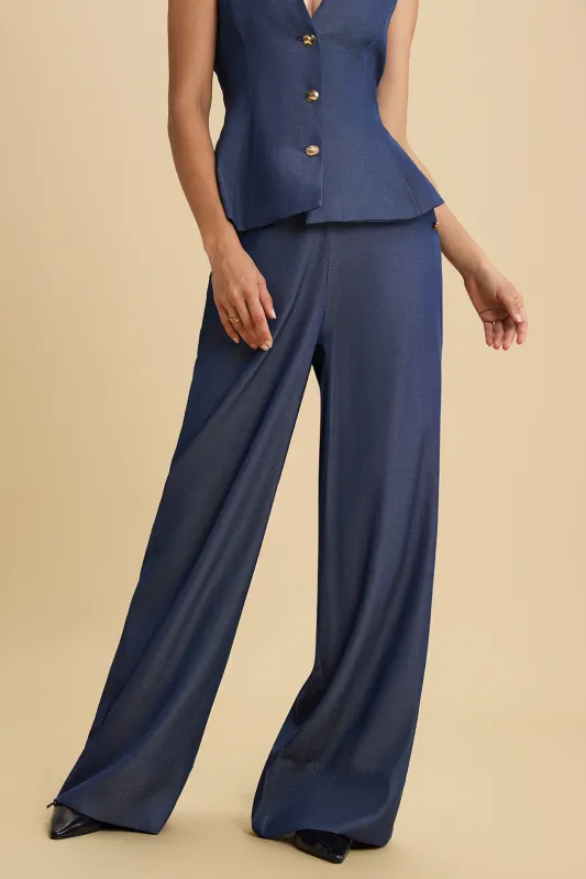 Solid Button Zipper Trousers sold by Micas