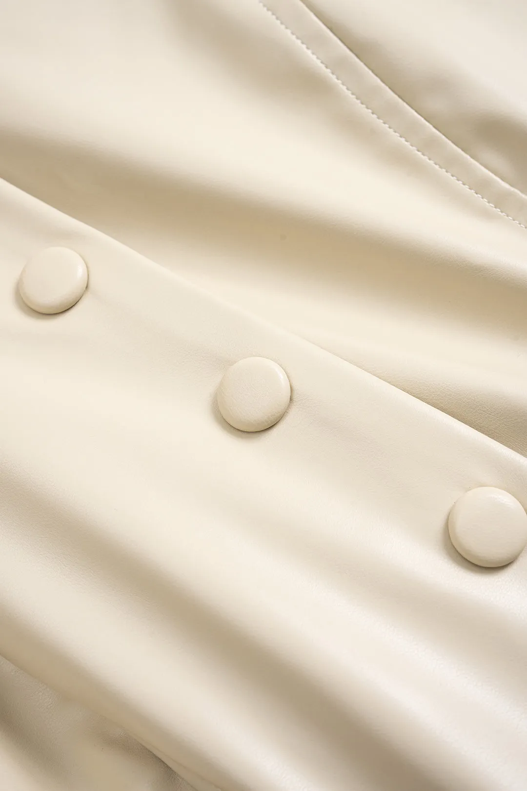 Faux Leather Button Strapless Tube Top sold by Micas product image thumbnail 3