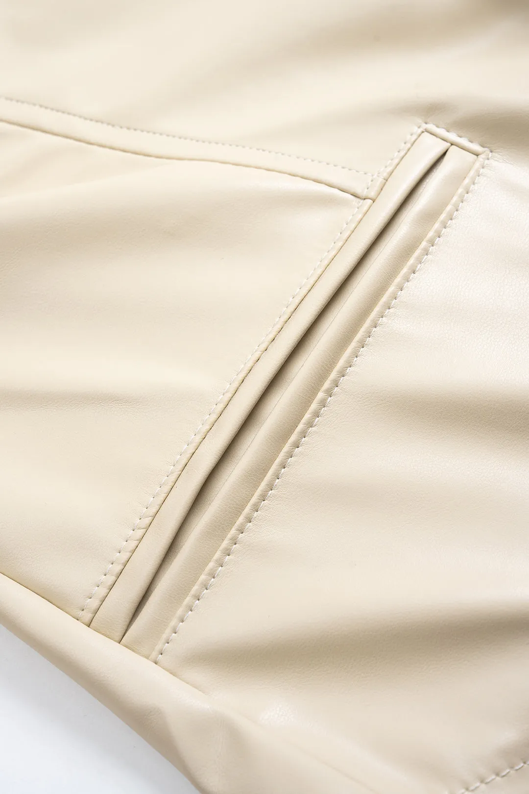 Faux Leather Button Strapless Tube Top sold by Micas product image thumbnail 4