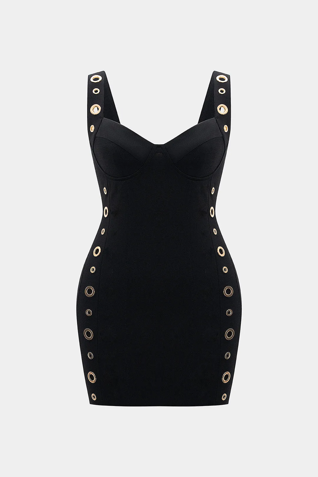 Plus Size Metallic Cut Out Sleeveless Mini Dress sold by Micas