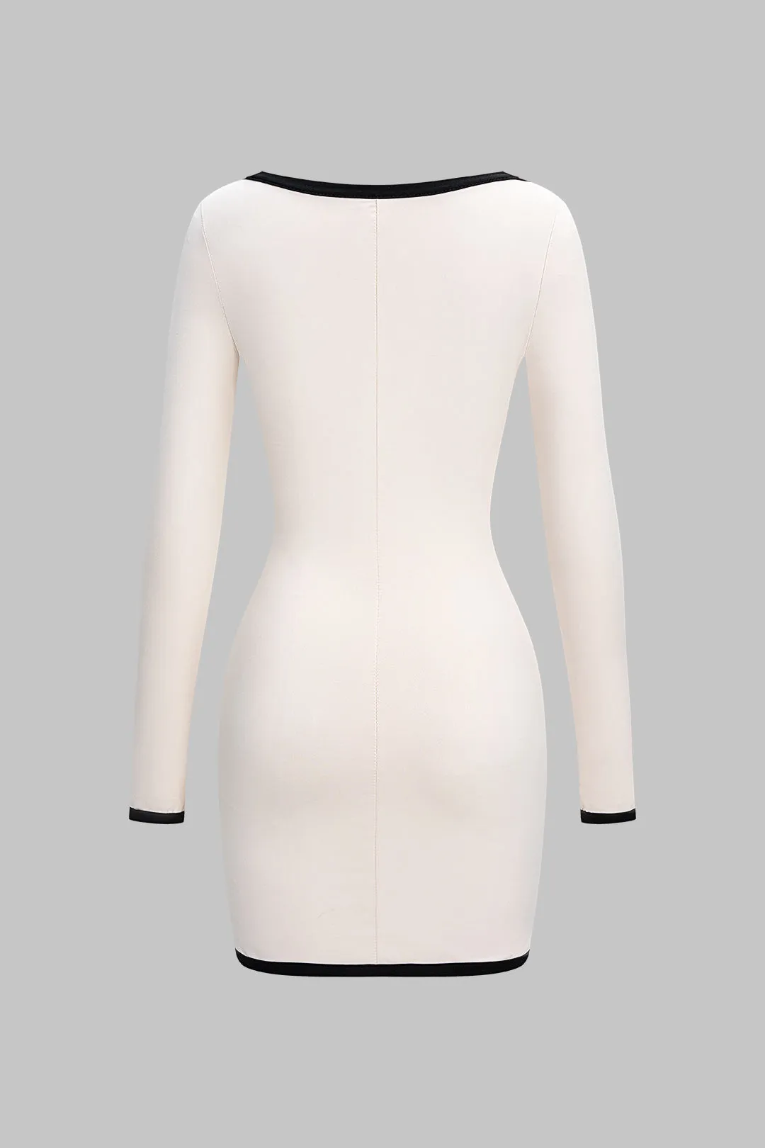 Contrast Long Sleeve Mini Dress sold by Micas product image thumbnail 2