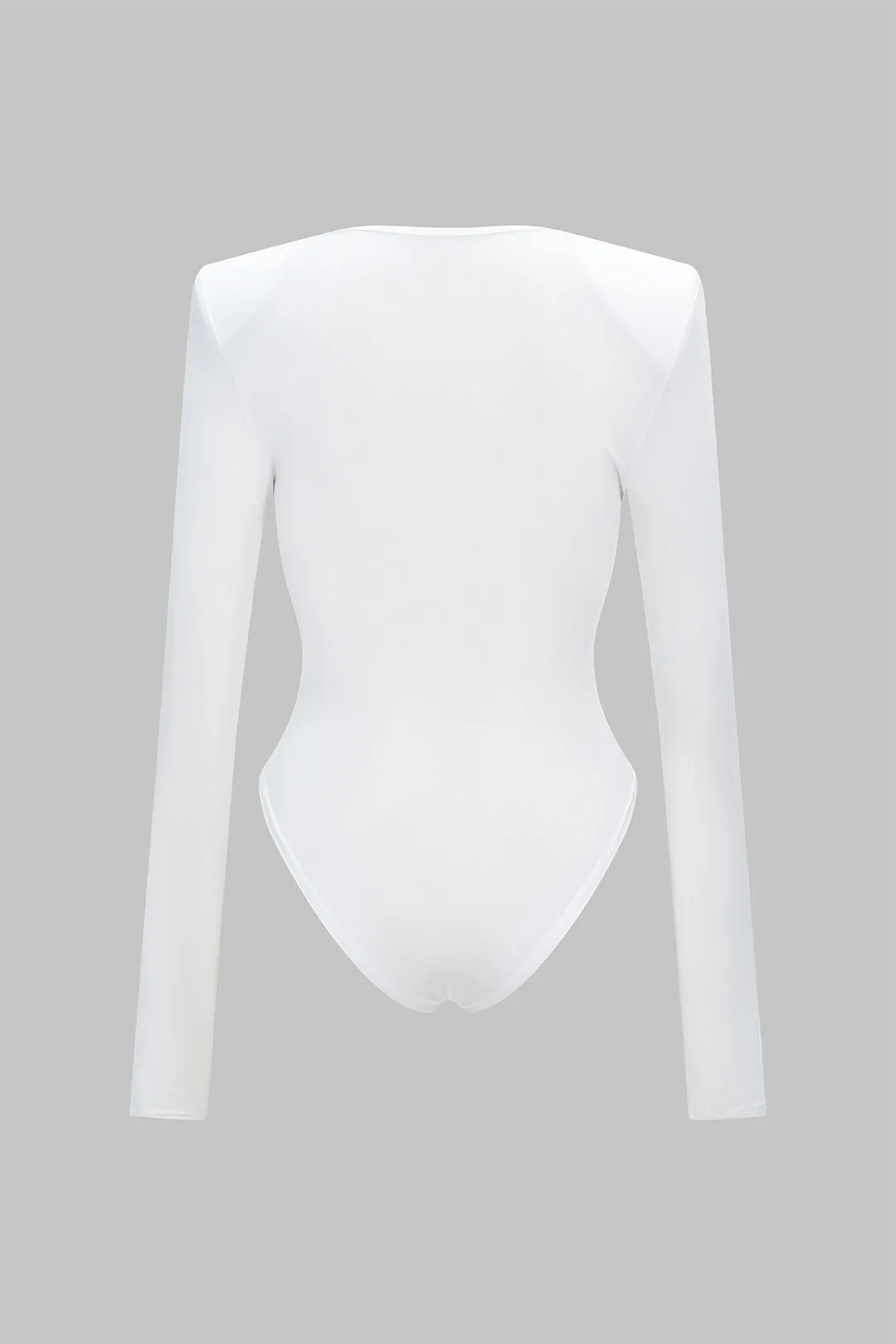 Ruched Shoulder Pads Long Sleeve Bodysuit sold by Micas product image thumbnail 2