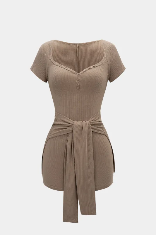 Strappy V-Neck Long Sleeve Romper sold by Micas