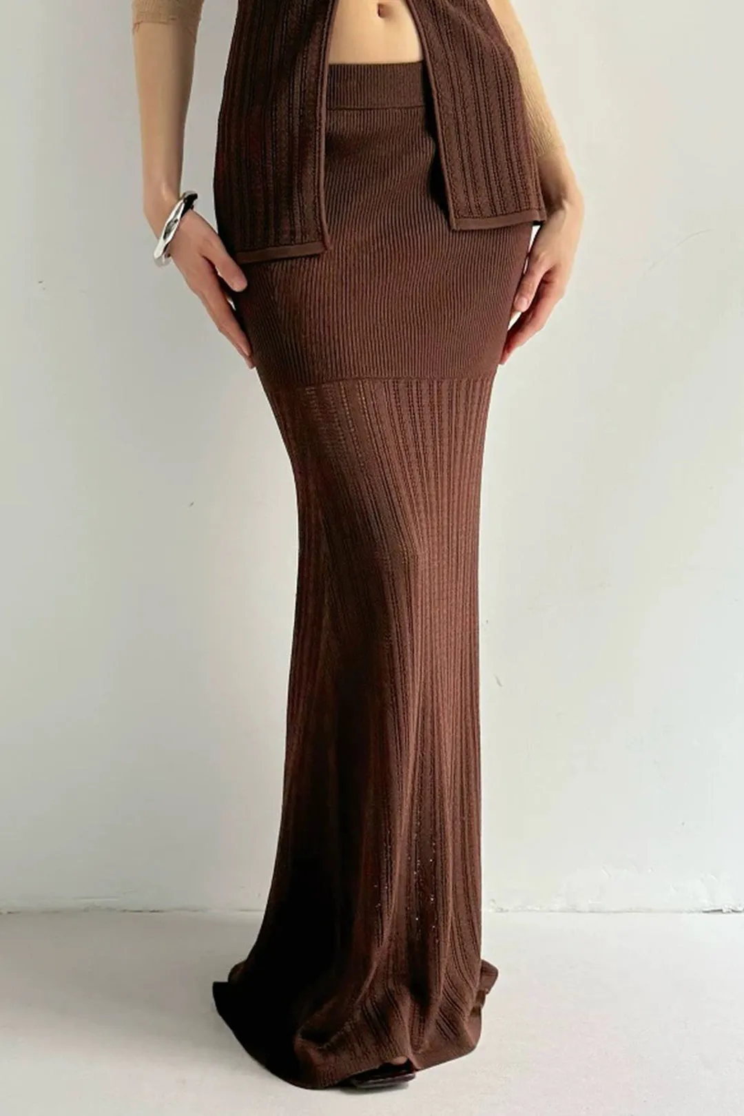 Knit Ribbed Skirt sold by Micas product image thumbnail 2