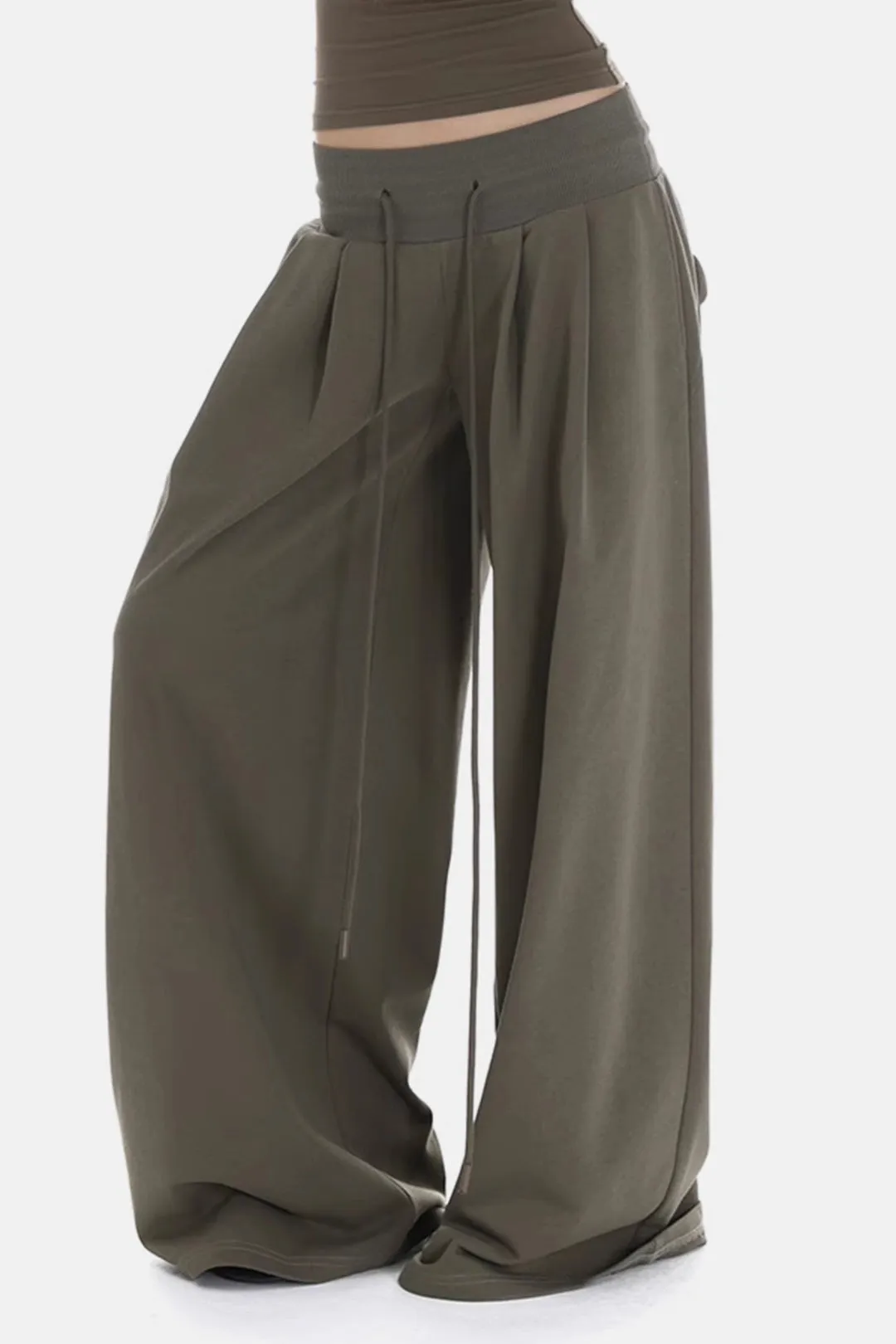 Pleated Tie-Up Wide Leg Trousers sold by Micas product image thumbnail 2