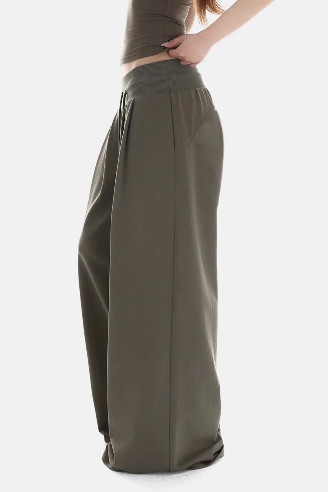 Pleated Tie-Up Wide Leg Trousers sold by Micas product image thumbnail 3