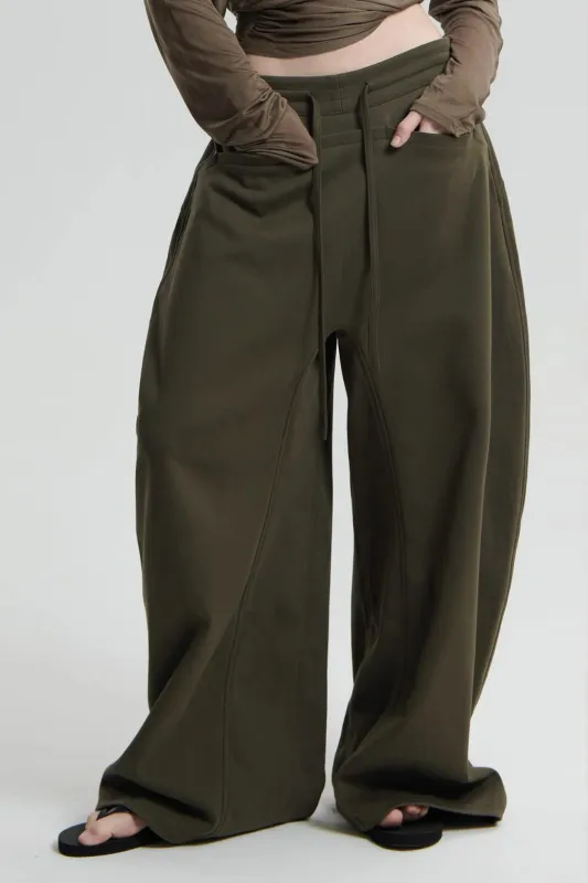 Tie-Up Pocket Wide Leg Trousers sold by Micas