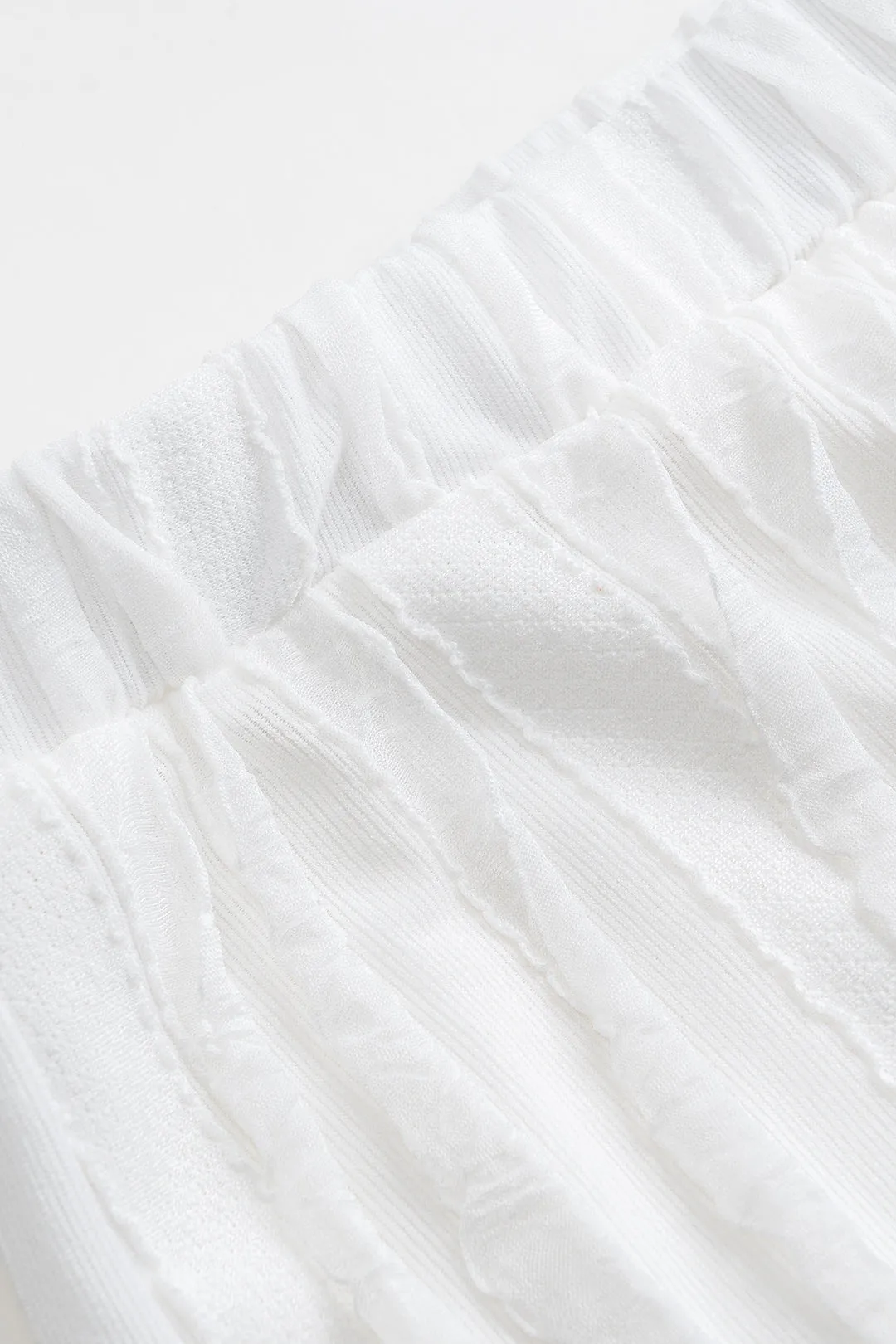 Ruffle Off Shoulder Long-Sleeve Top And Wide Leg Trousers Set sold by Micas product image thumbnail 3