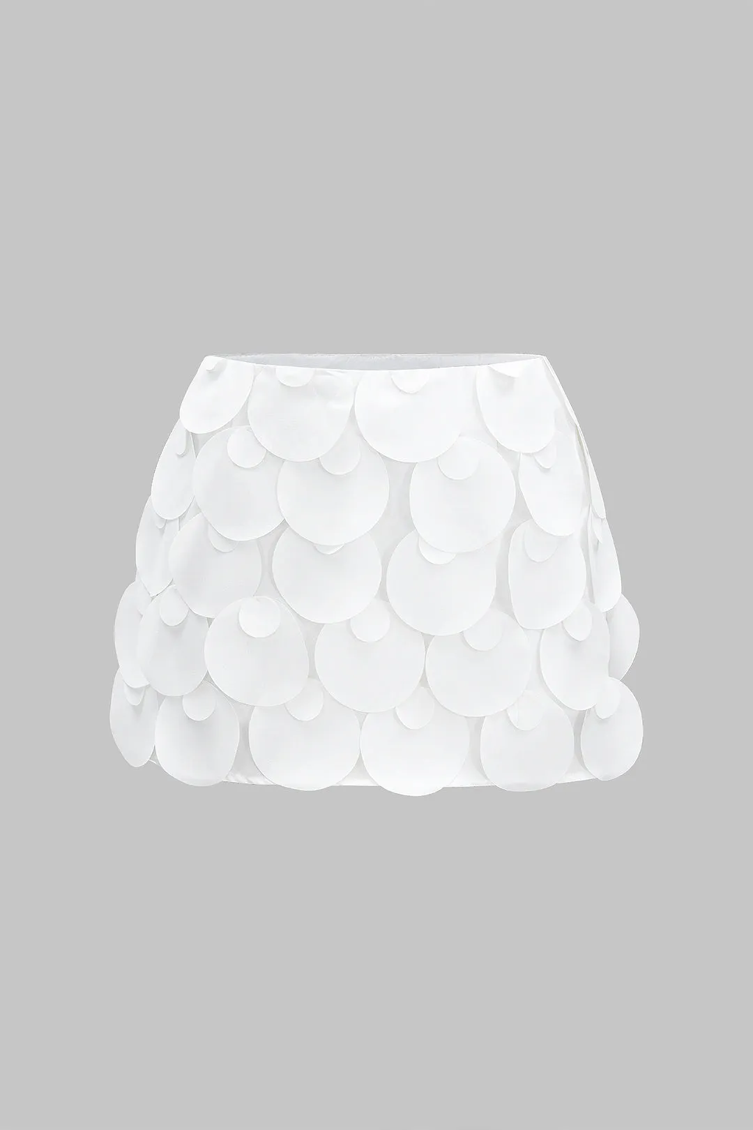 Applique Zipper Mini Skirt sold by Micas