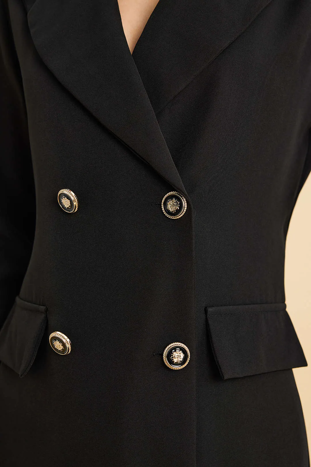 Lapel Button Lace Trim Coat sold by Micas product image thumbnail 4