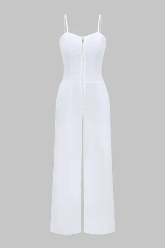Zipper Pocket Slip Sleeveless Jumpsuit sold by Micas