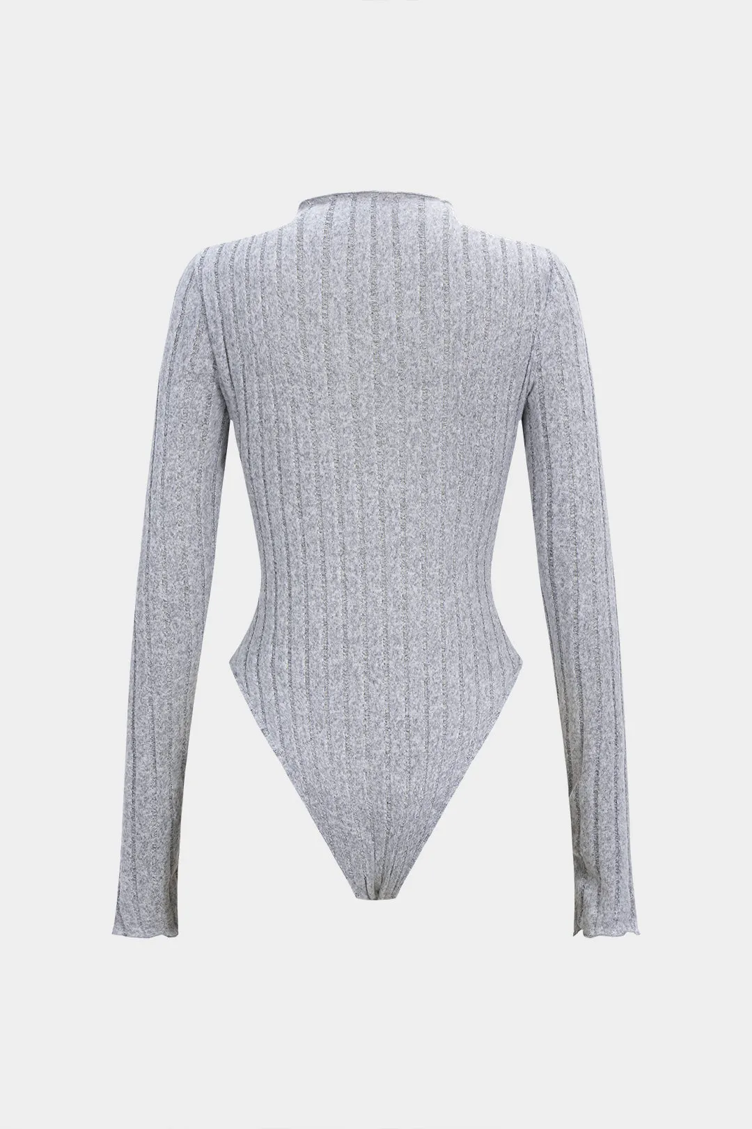 Scallop Edge Ribbed Long Sleeve Bodysuit sold by Micas product image thumbnail 2