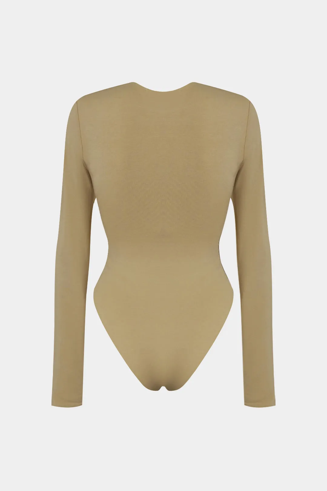 Knit Round Neck Twist Knot Long Sleeve Bodysuit sold by Micas product image thumbnail 2