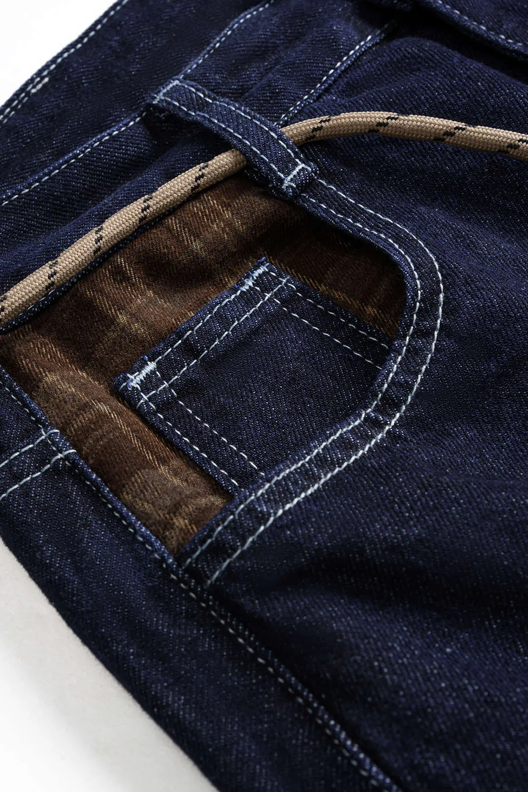 Denim Patchwork Tie-Up Wide Leg Jeans sold by Micas product image thumbnail 3