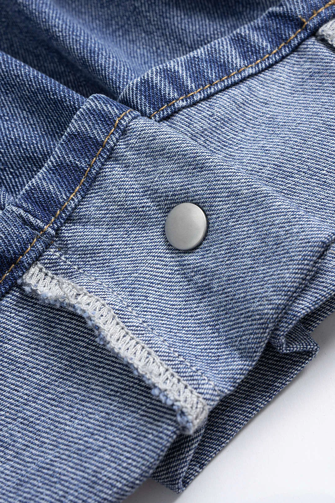 Denim Cuffed High Waist Jeans sold by Micas product image thumbnail 5