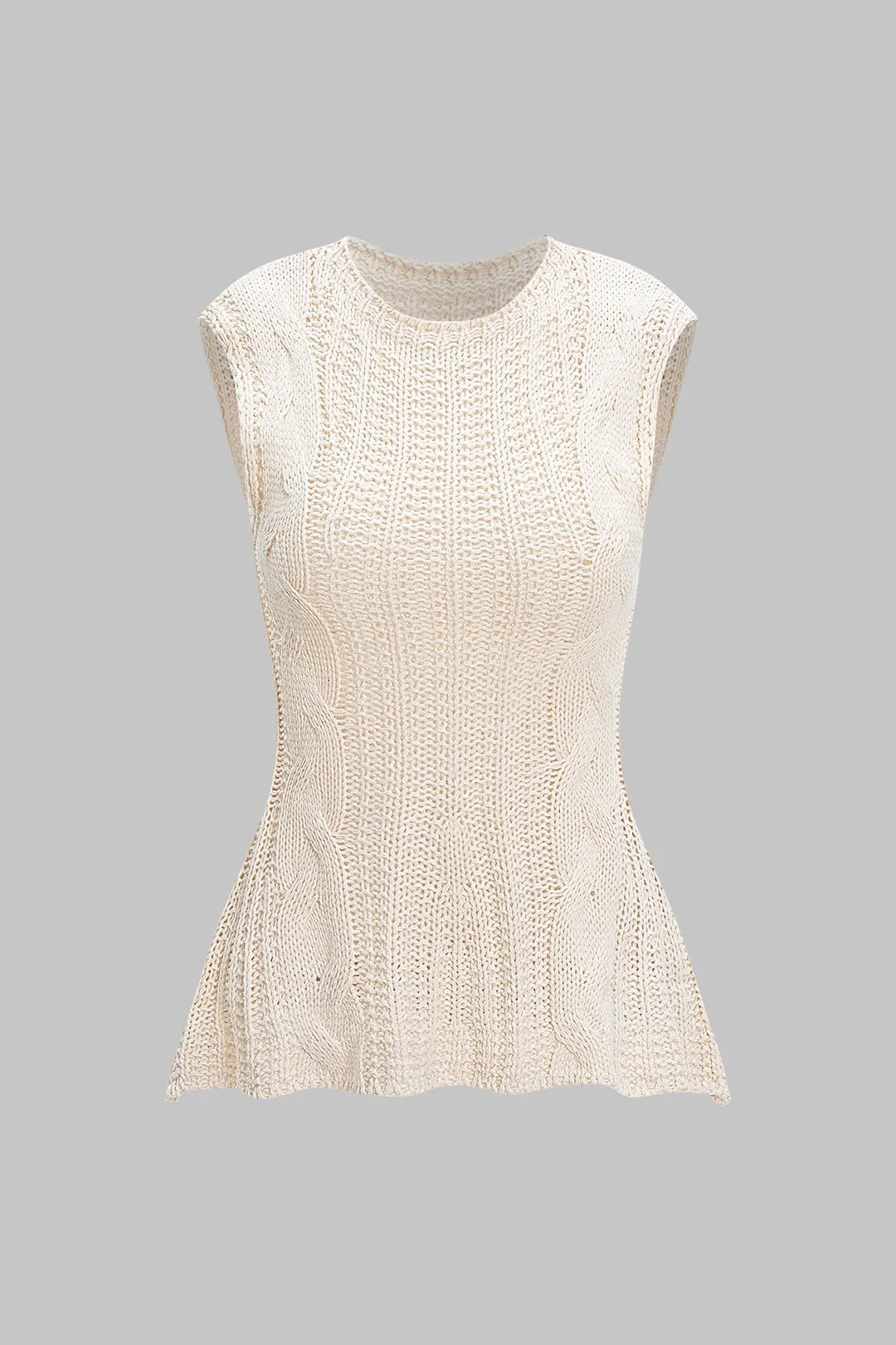 Cable Knit Sleeveless Tank Top sold by Micas