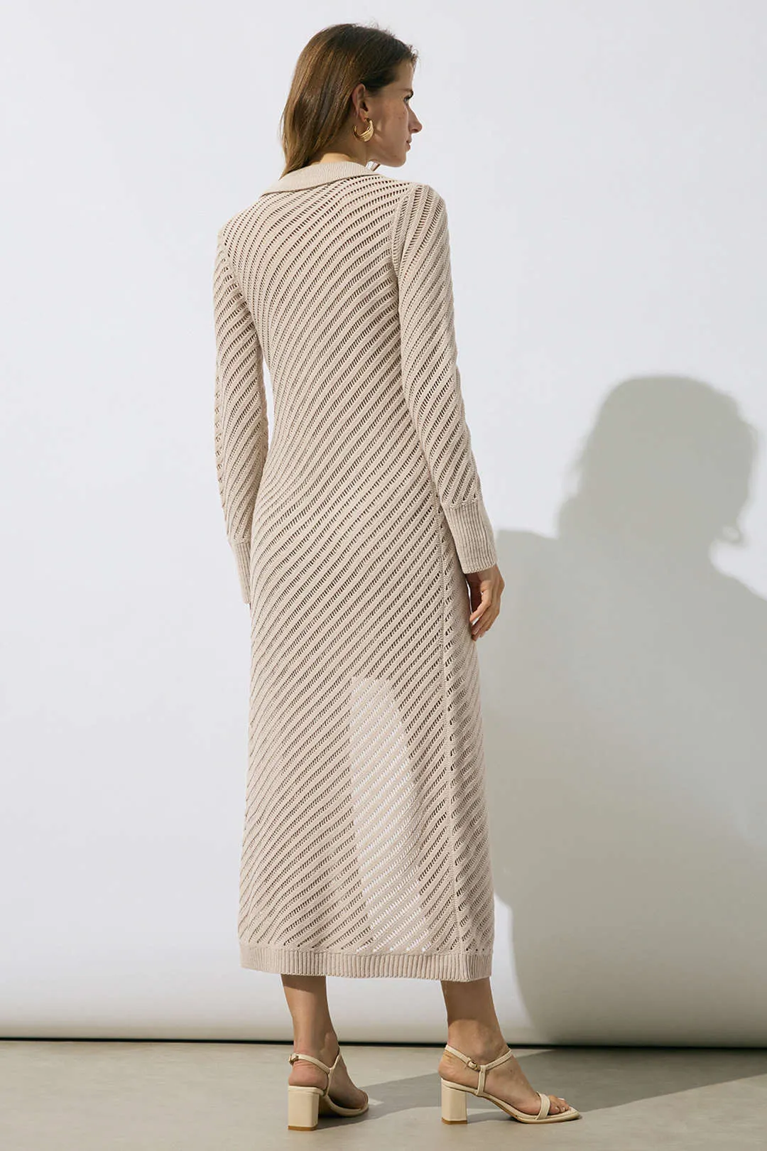 Knit Cut Out Button Long Cardigan And Mini Skirt Set sold by Micas product image thumbnail 2