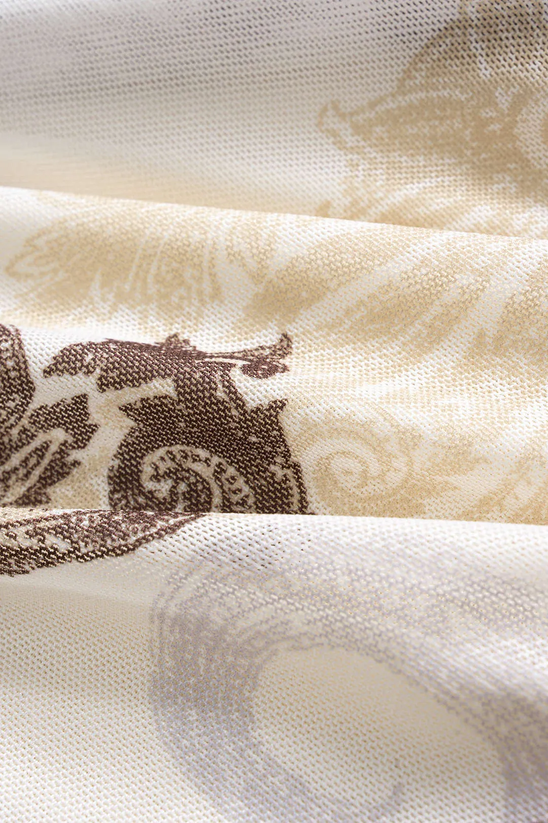 Paisley Print Mesh Ruched Strapless Sleeveless Maxi Dress sold by Micas product image thumbnail 3