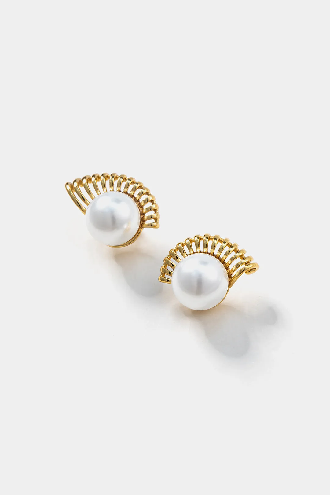 Metallic Pearl Earrings sold by Micas product image thumbnail 3