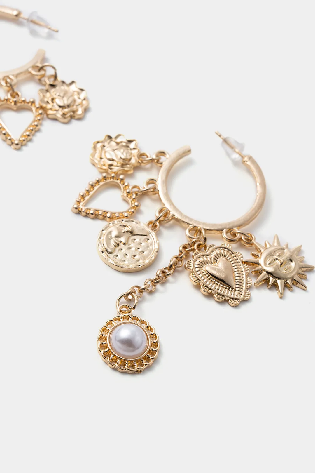 Alloy Pearl Circle Earrings sold by Micas product image thumbnail 2