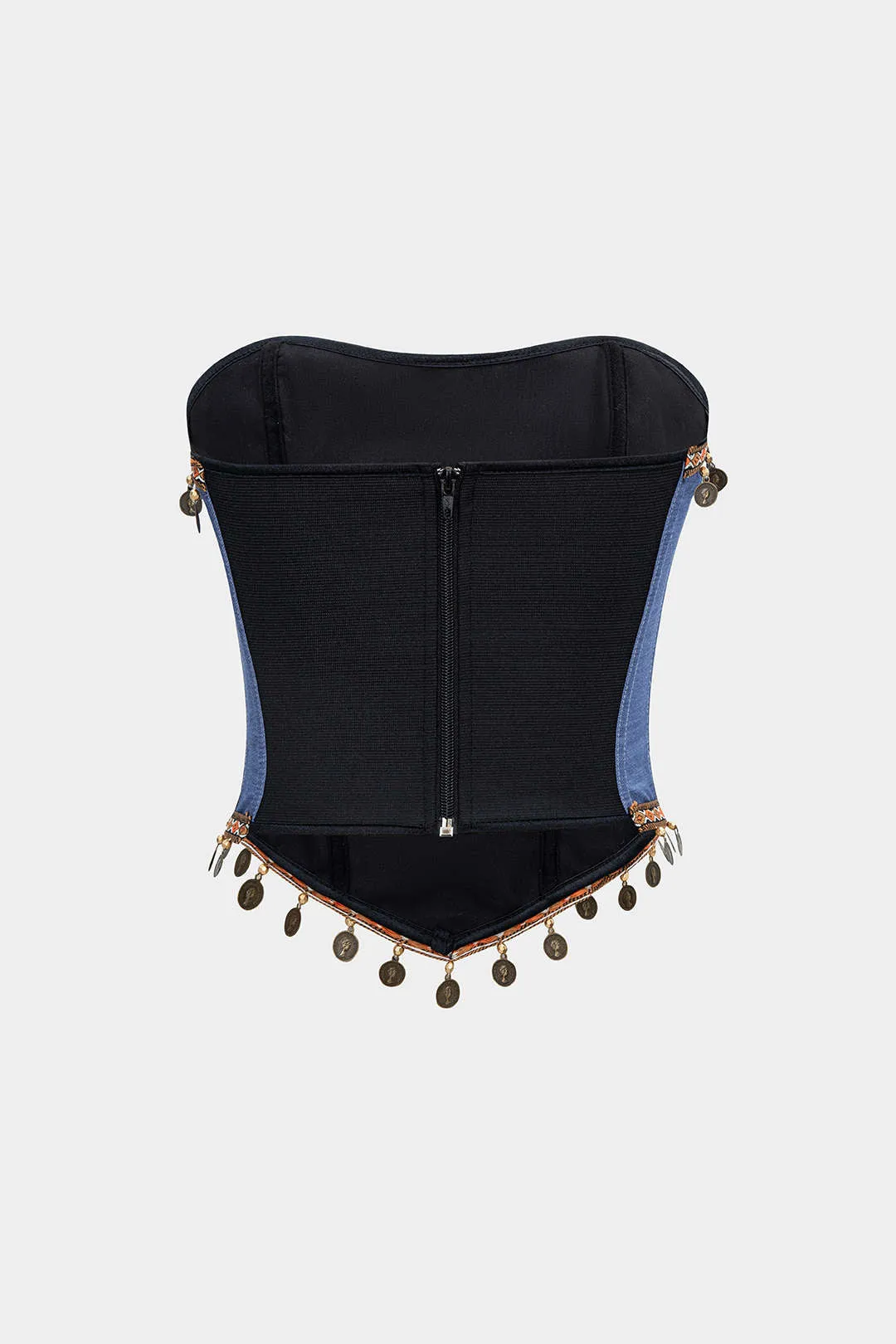 Fringe Trim Strapless Tube Top sold by Micas product image thumbnail 2