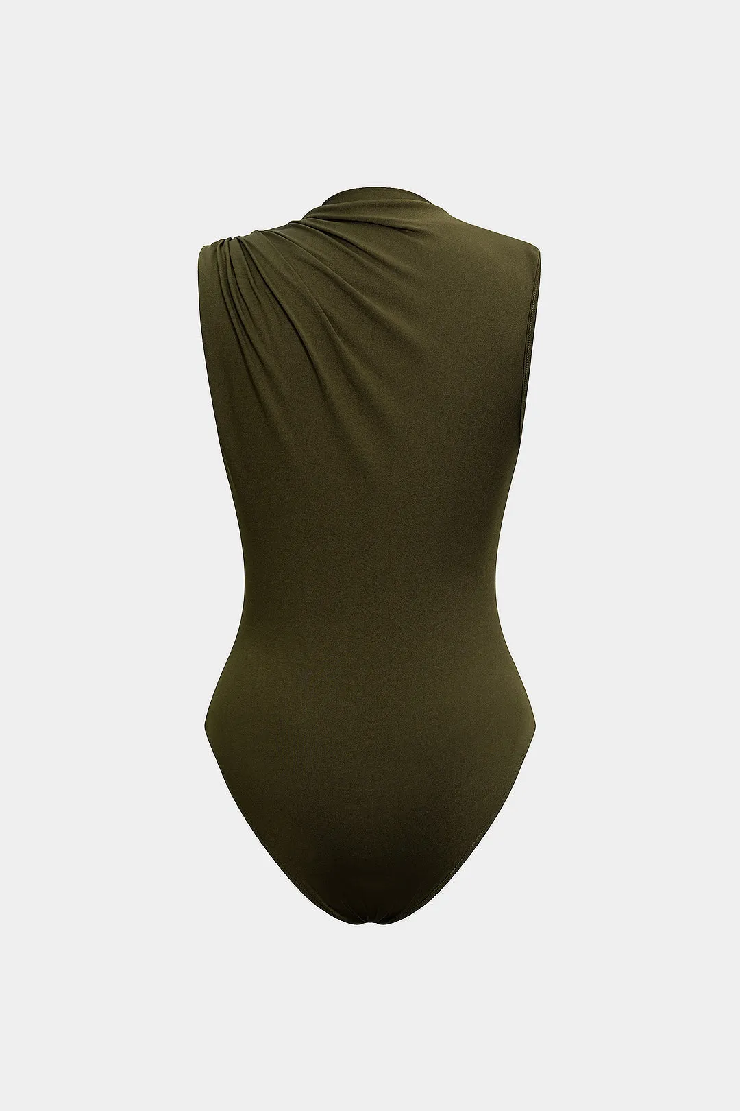 Metallic Ruched Sleeveless Bodysuit sold by Micas product image thumbnail 2
