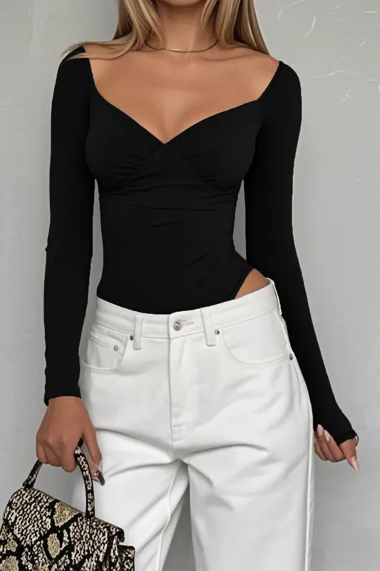 Solid Long Sleeve Bodysuit sold by Micas