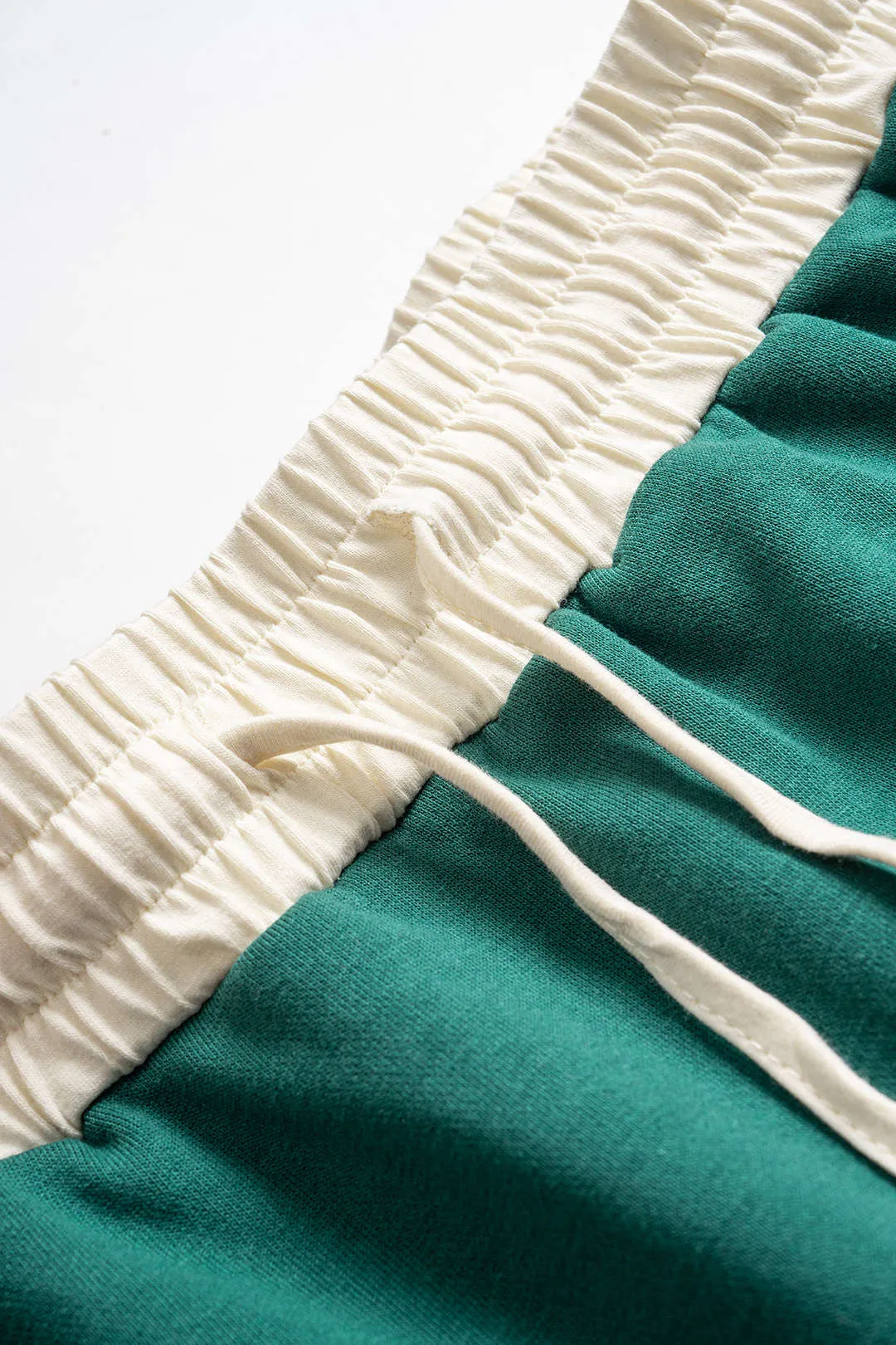 Contrast Binding Long-Sleeve Top And Drawstring Skirt Set sold by Micas product image thumbnail 5