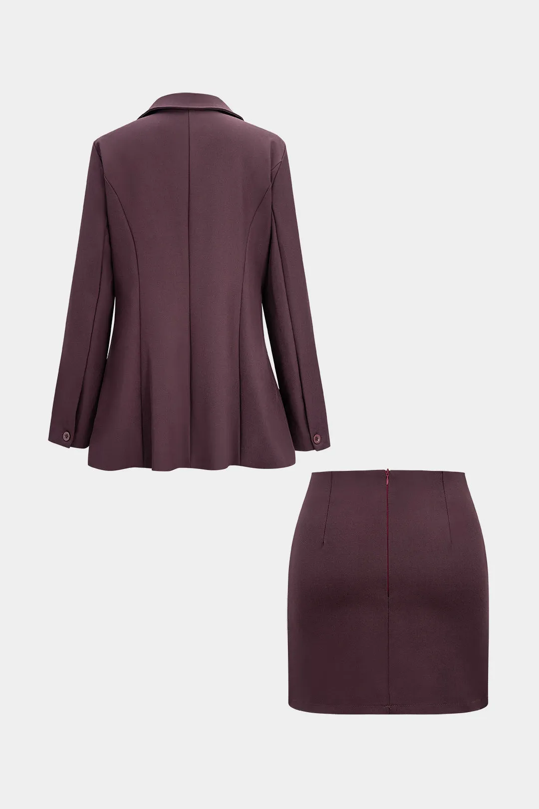 Lapel Button Pocket Cardigan And Mini Skirt Set sold by Micas product image thumbnail 2