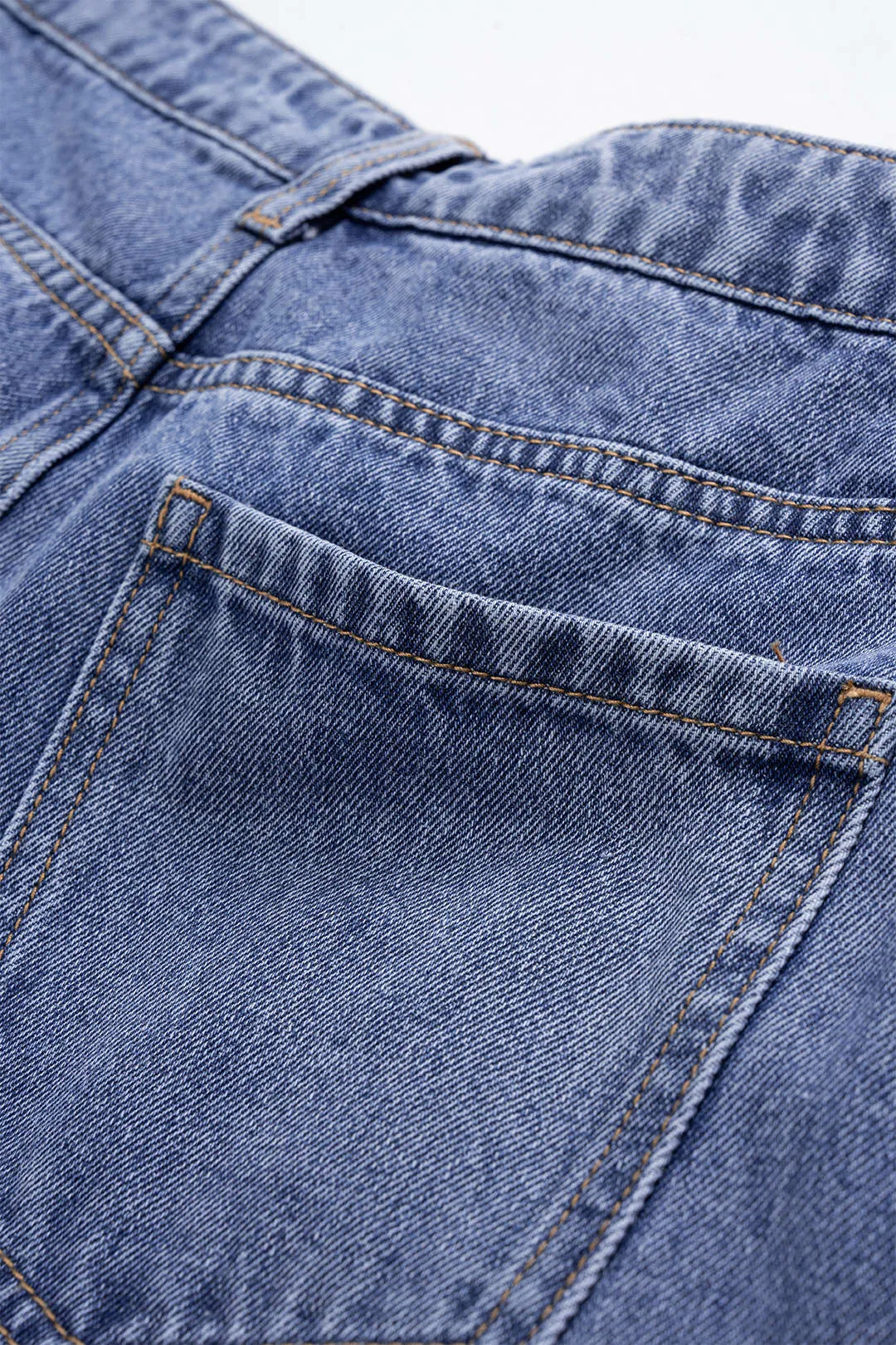 Denim Button Straight Leg Jeans sold by Micas product image thumbnail 5