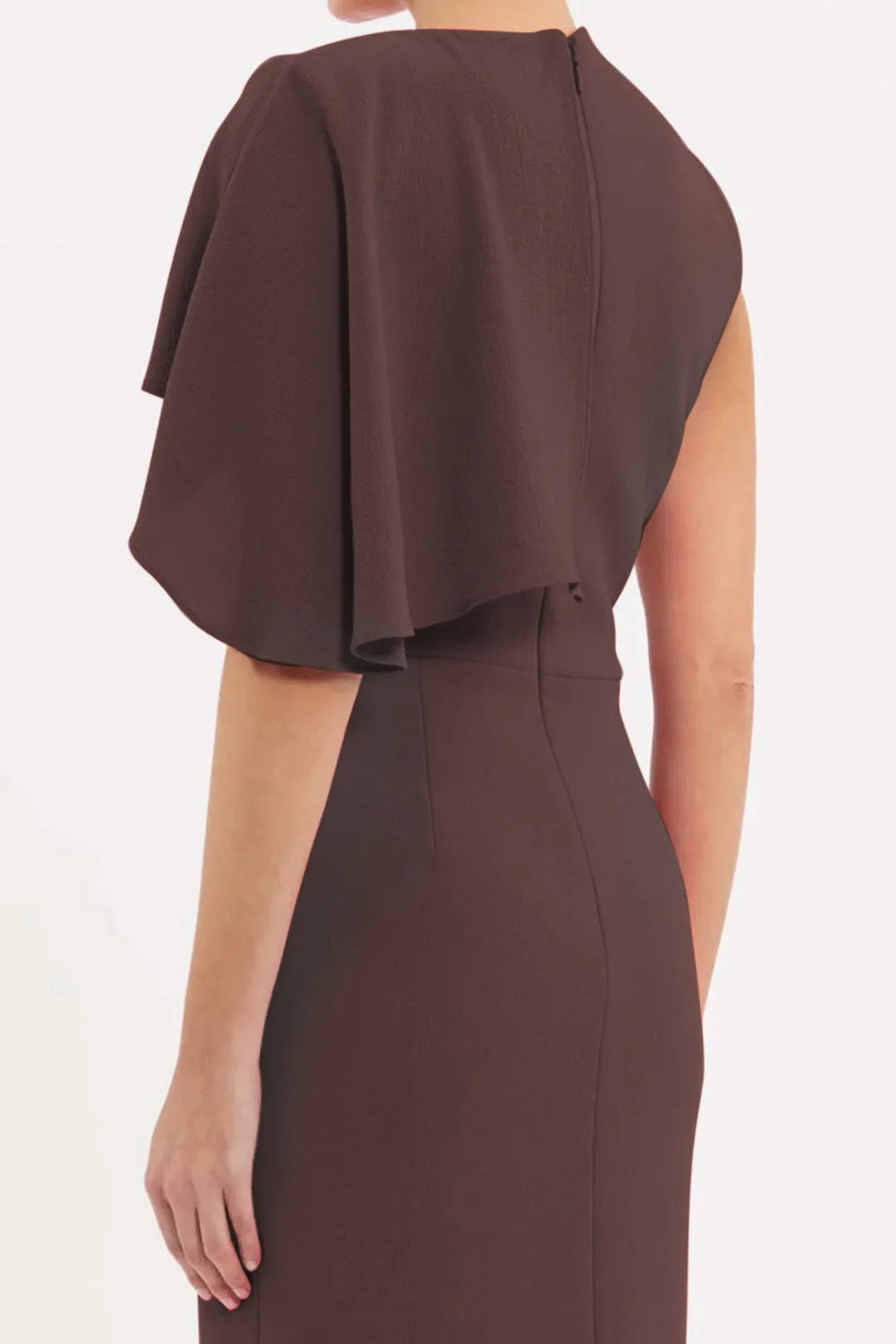 Asymmetrical Shoulder Zipper Mini Dress sold by Micas product image thumbnail 2