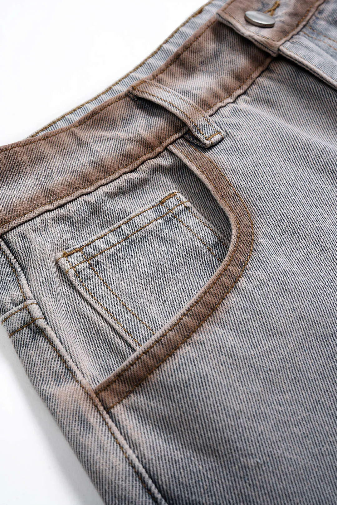 Denim Stitching Washed Pocket Jeans sold by Micas product image thumbnail 3