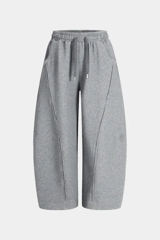 Plus Size Tie-Up Barrel Trousers sold by Micas