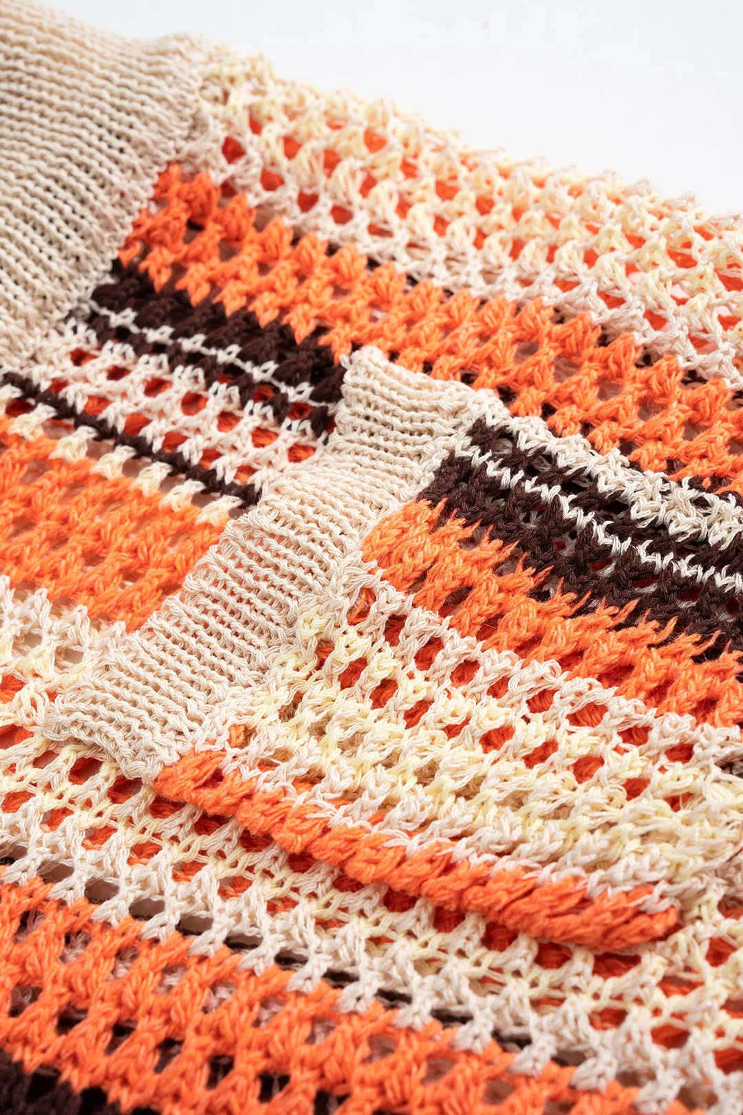 Contrast Print Knit Hollow Out Shorts sold by Micas product image thumbnail 4