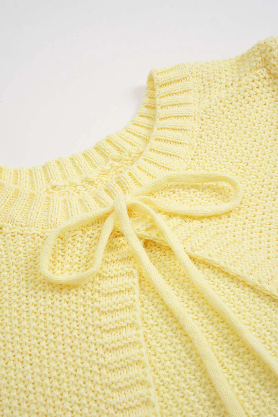 Knit Tie-Up Short-Sleeve Top sold by Micas product image thumbnail 3