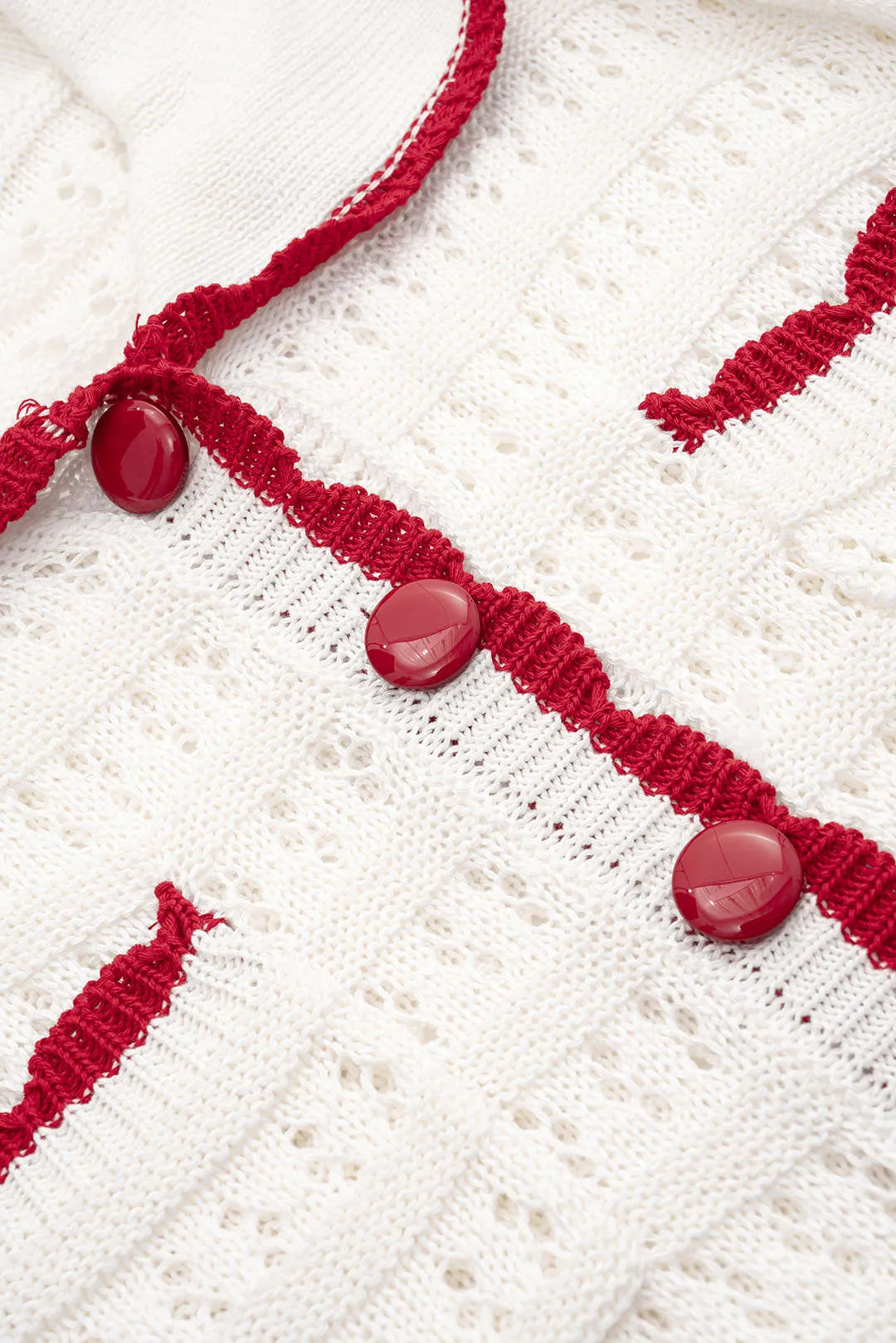 Knit Contrast Button Pocket Short-Sleeve Top sold by Micas product image thumbnail 3