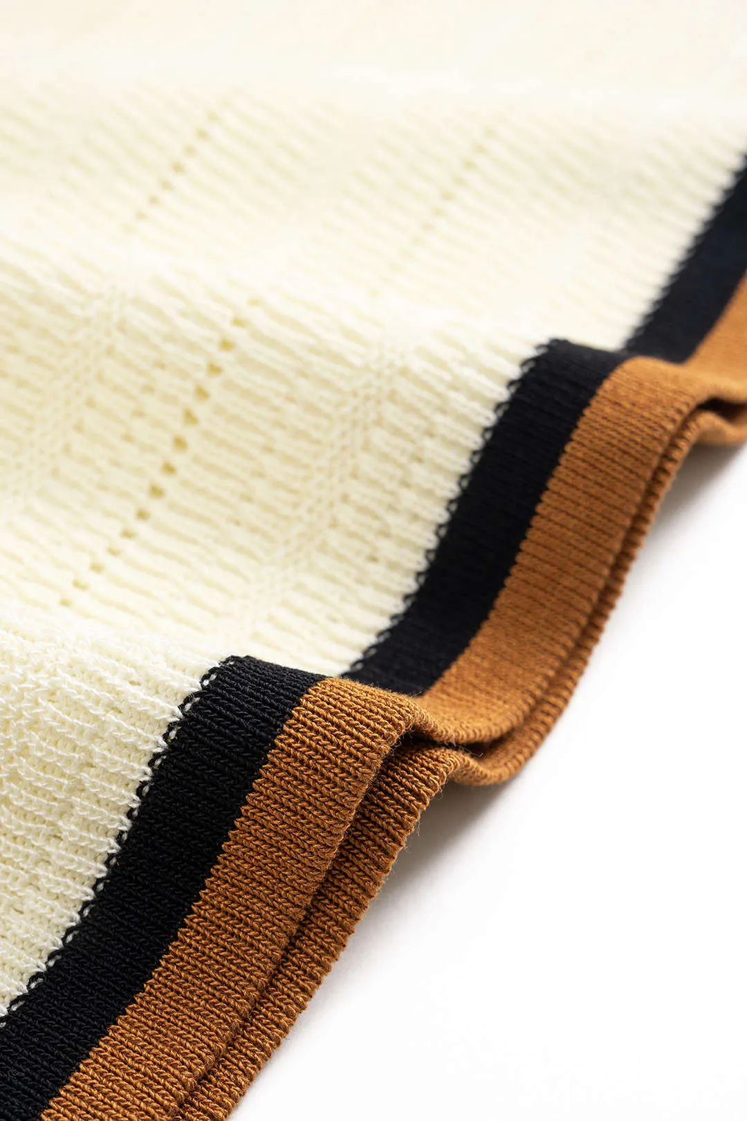 Knit Contrast Button Short-Sleeve Shirt And Skirt Set sold by Micas product image thumbnail 5