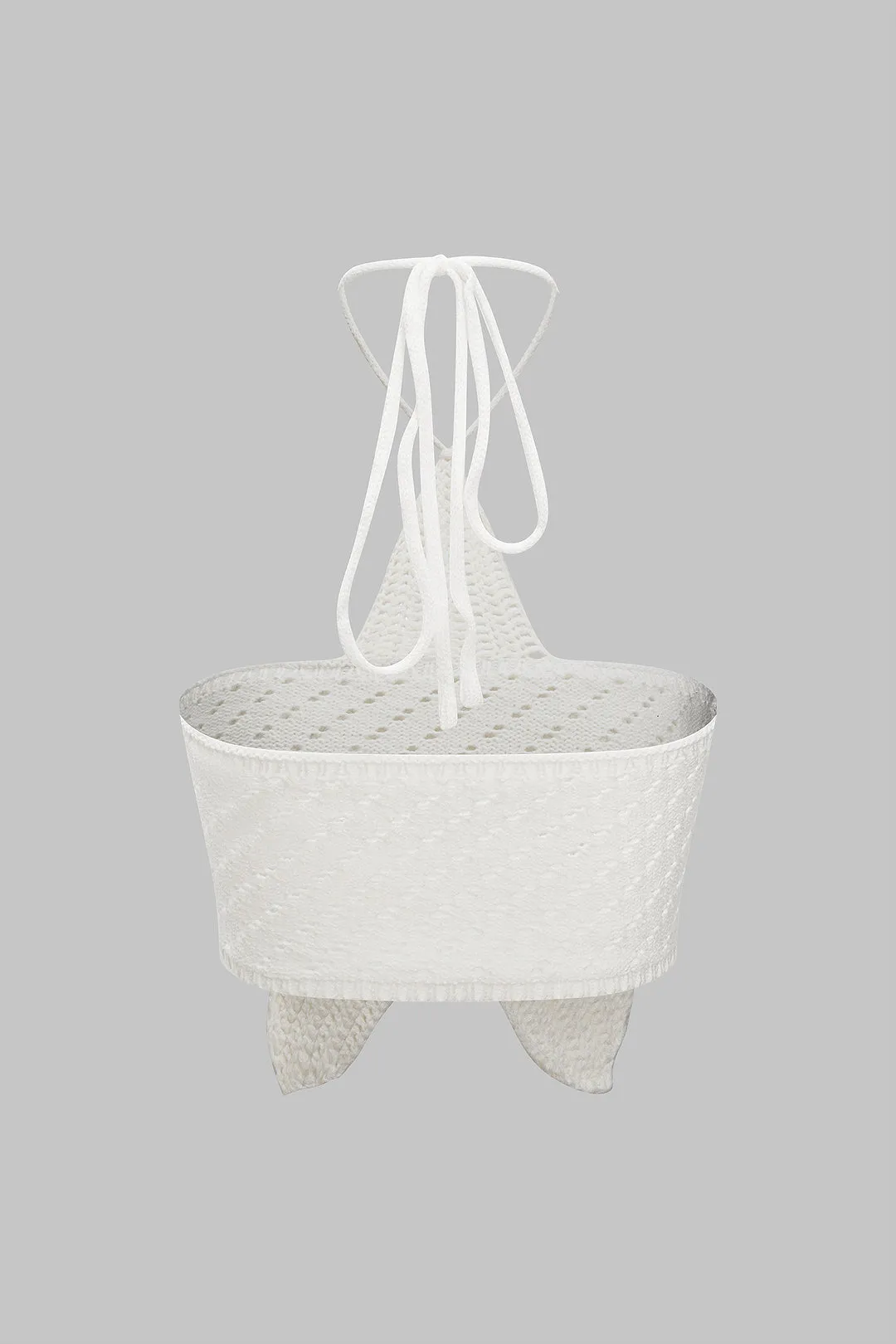 Knit Halter Tie-Up Cut Out Tube Top sold by Micas product image thumbnail 2