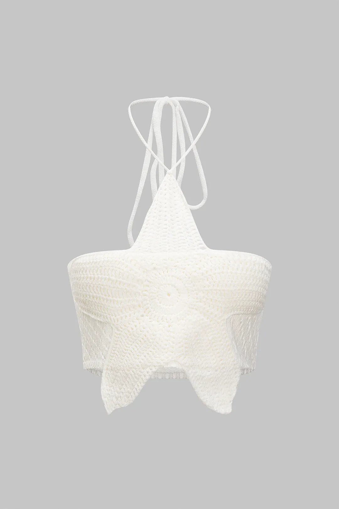Knit Halter Tie-Up Cut Out Tube Top sold by Micas