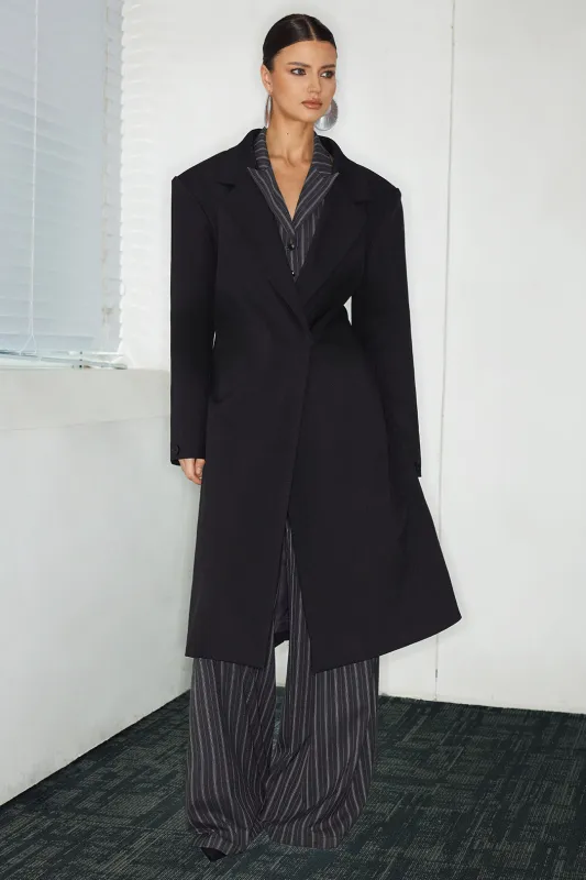 Notched Lapel Belted Blazer sold by Micas