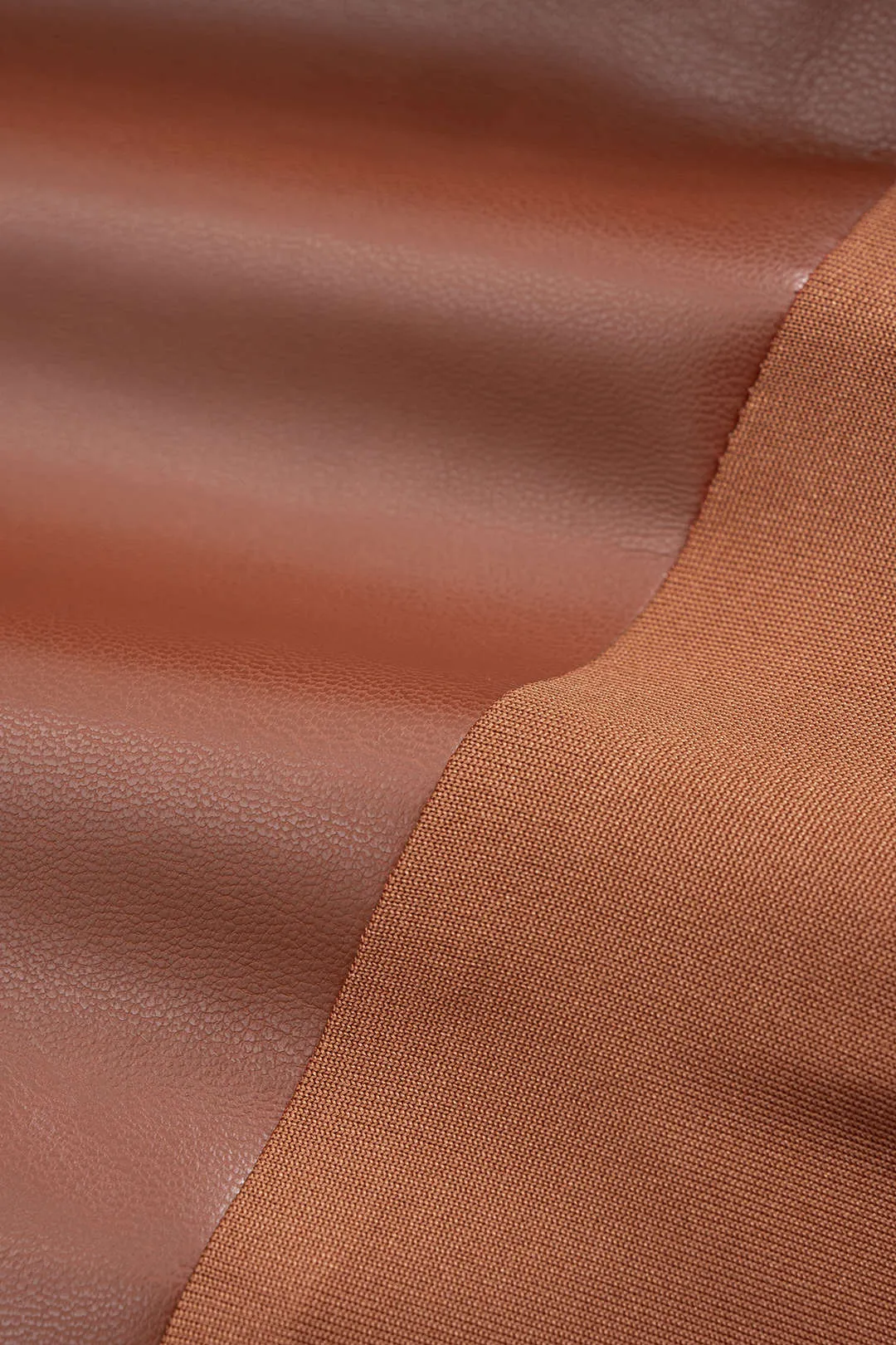 Faux Leather Patchwork Ruched Zipper Sleeveless Bodysuit sold by Micas product image thumbnail 4