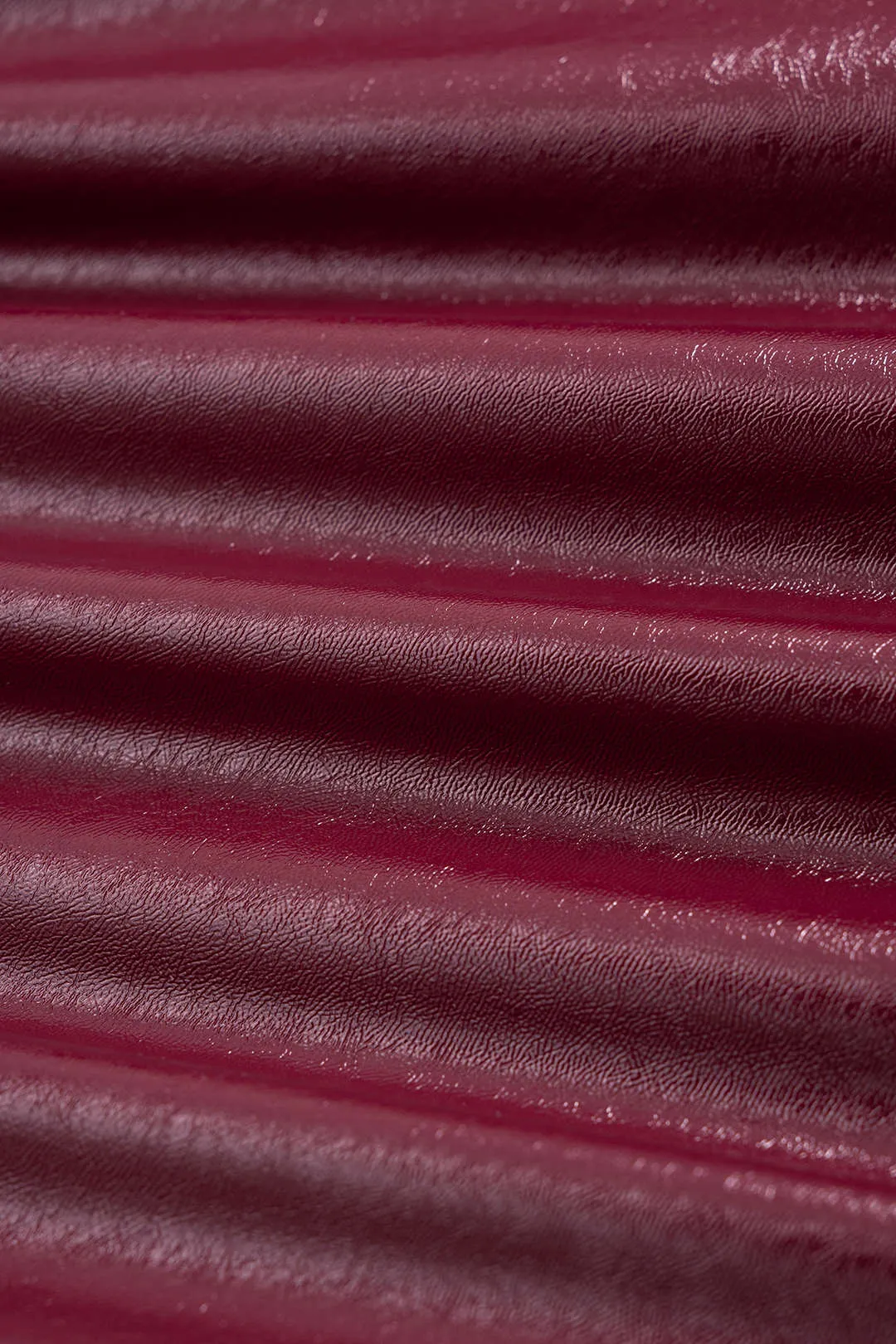 Faux Leather Ruched Asymmetrical Shoulder Bodysuit sold by Micas product image thumbnail 3