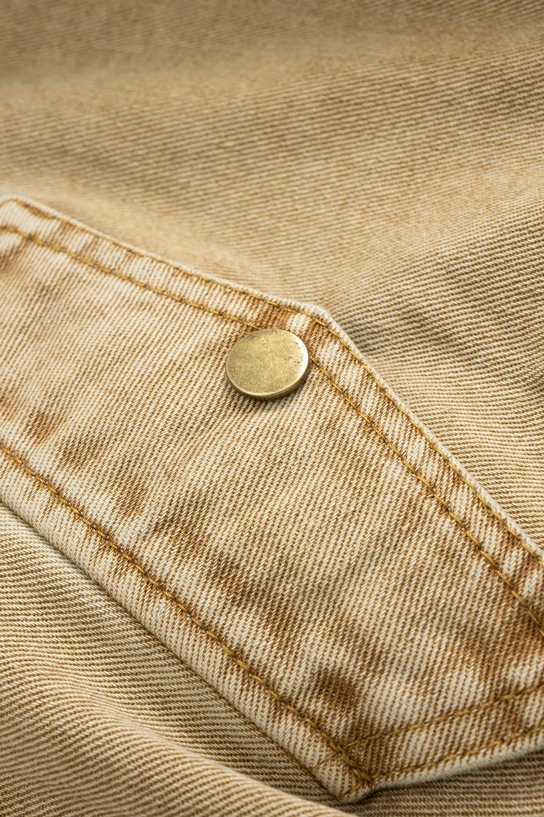 Denim Patchwork Drawstring Outerwear sold by Micas product image thumbnail 4