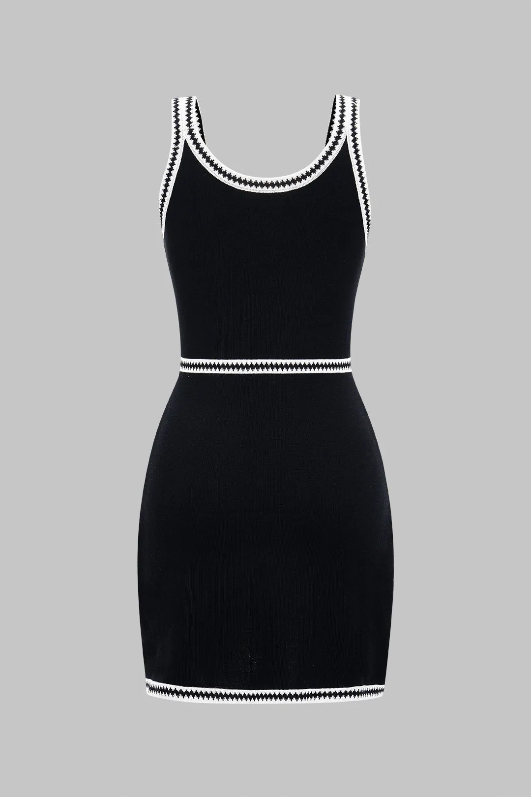 Knit Contrast Sleeveless Dress sold by Micas product image thumbnail 2