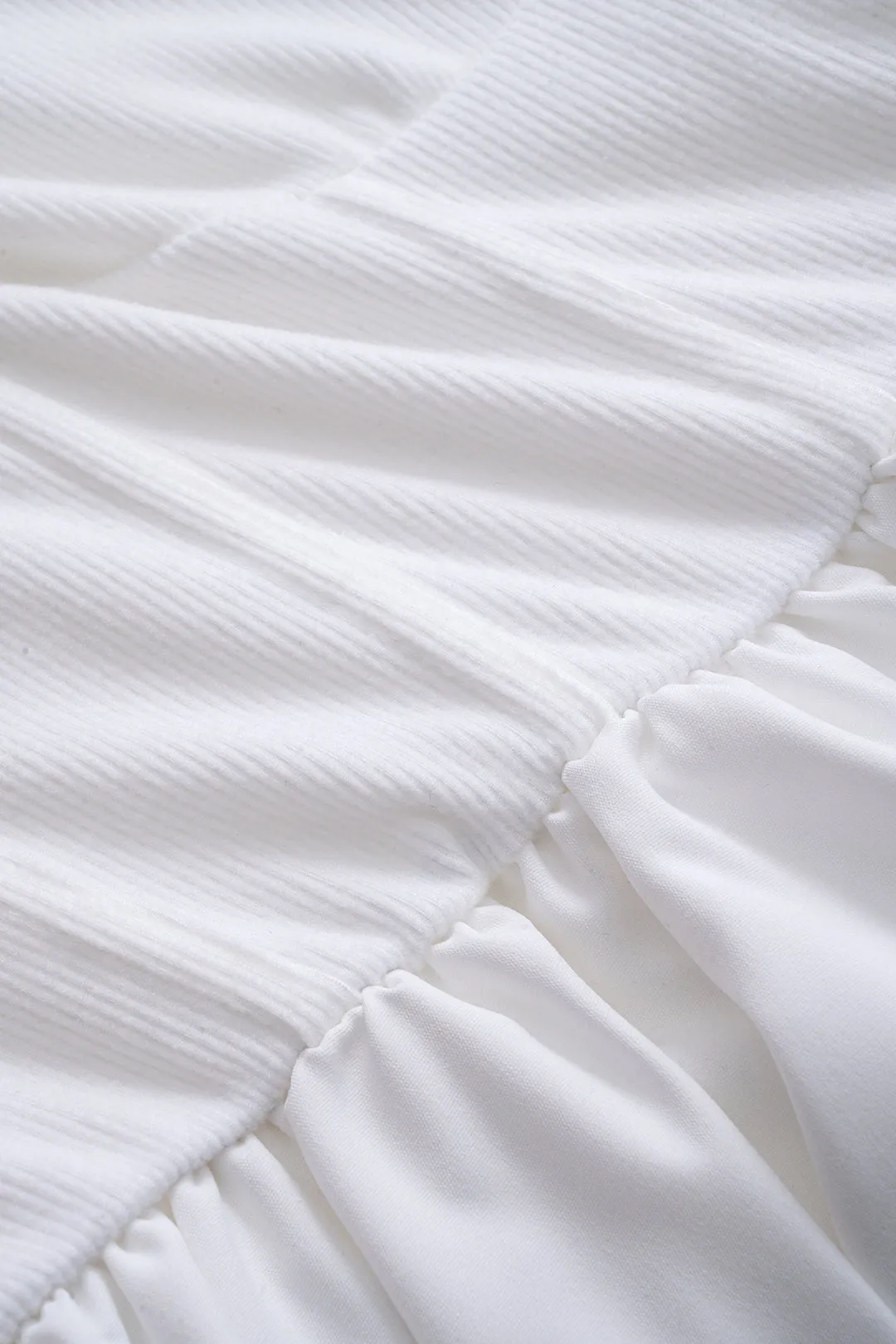 Mesh Patchwork Ruched Long Sleeve Mini Dress sold by Micas product image thumbnail 4