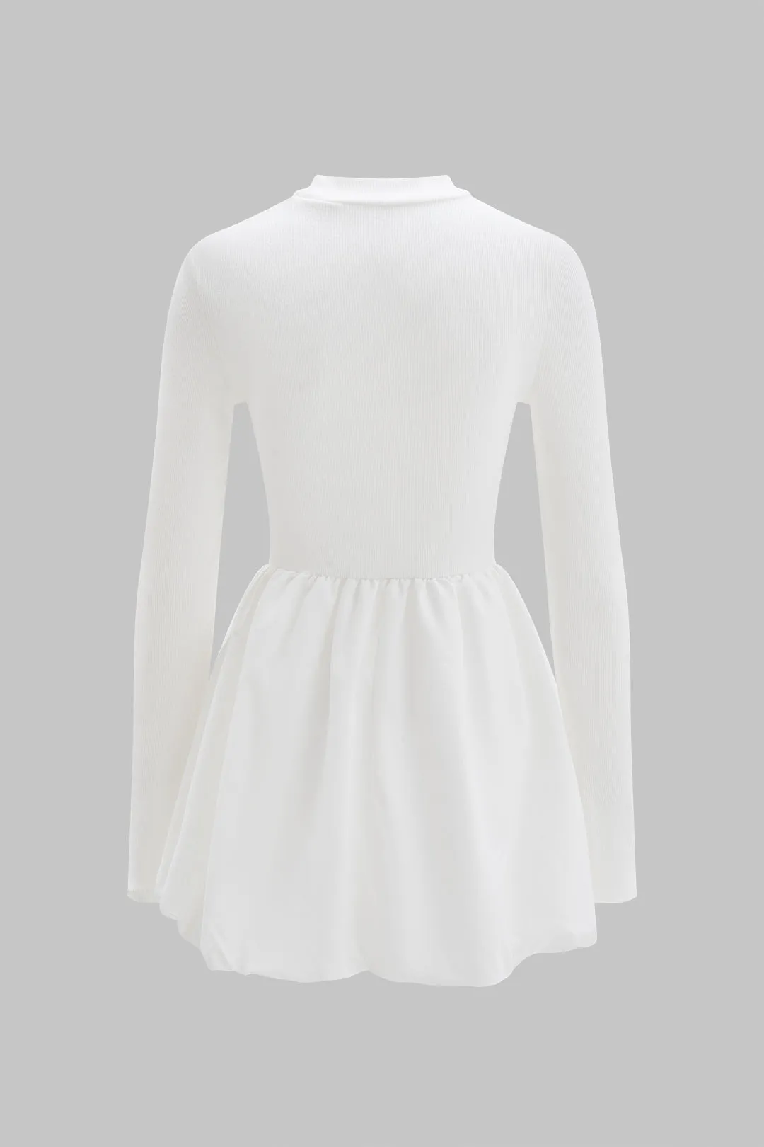 Mesh Patchwork Ruched Long Sleeve Mini Dress sold by Micas product image thumbnail 2