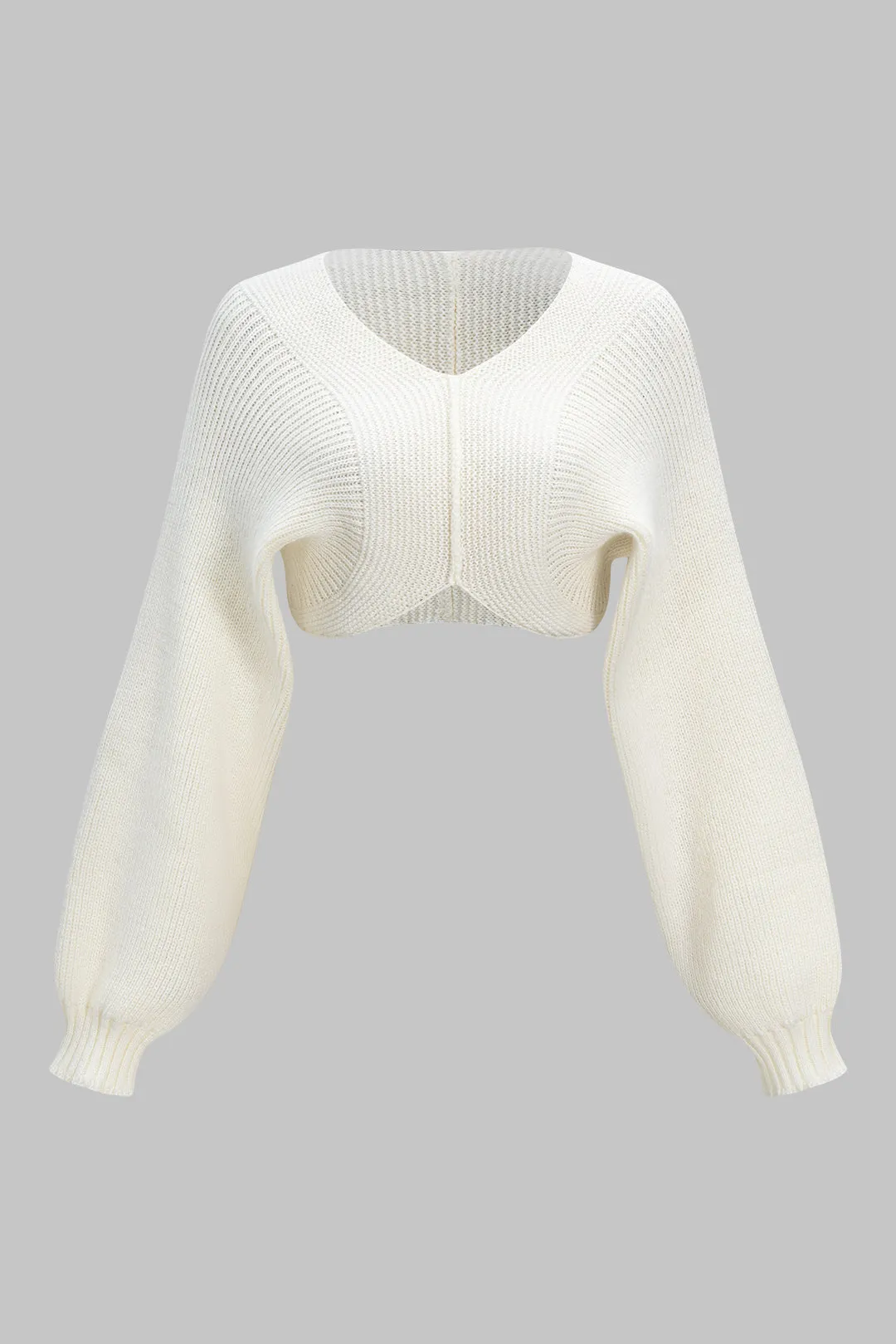Knit V-Neck Long-Sleeve Top sold by Micas product image thumbnail 2
